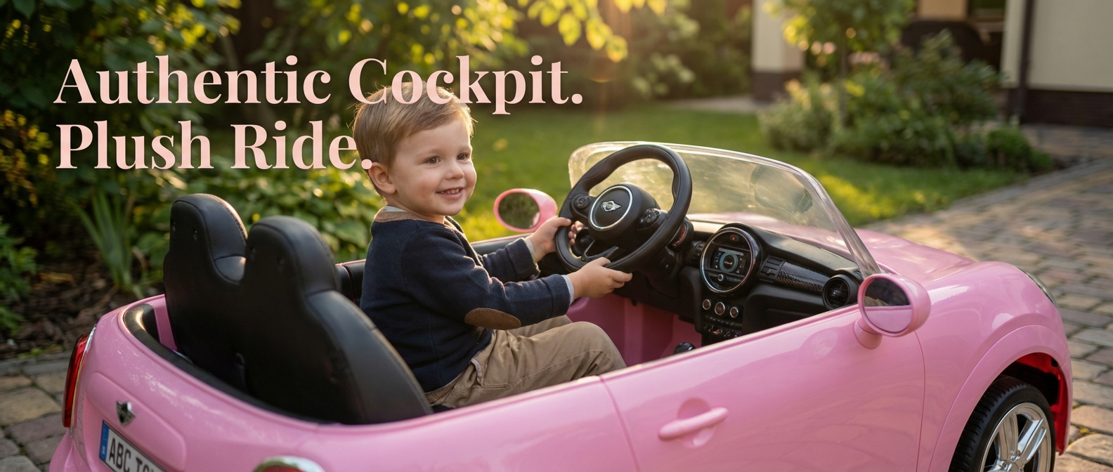 ABC Toyz Premium Pink MINI Cooper Dashboard View