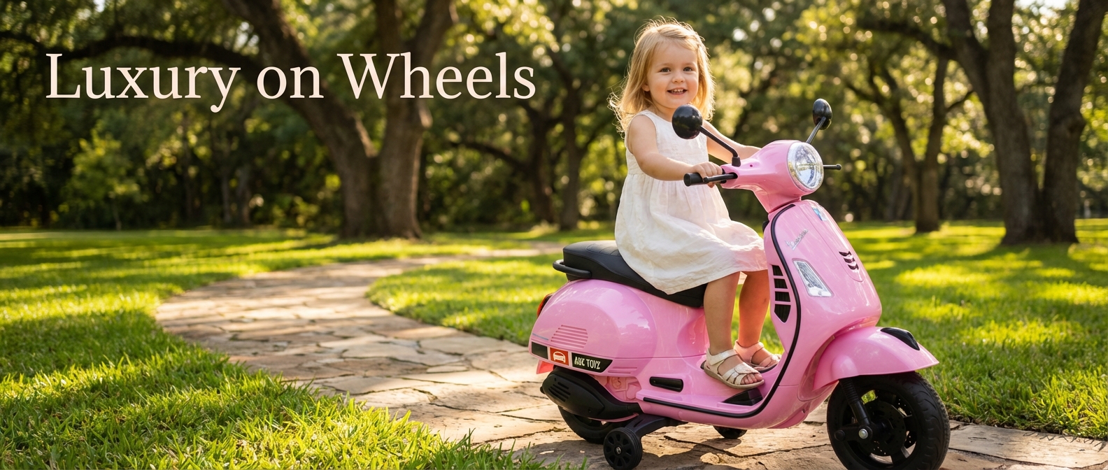 ABC Toyz Vespa Ride-On Scooty Features