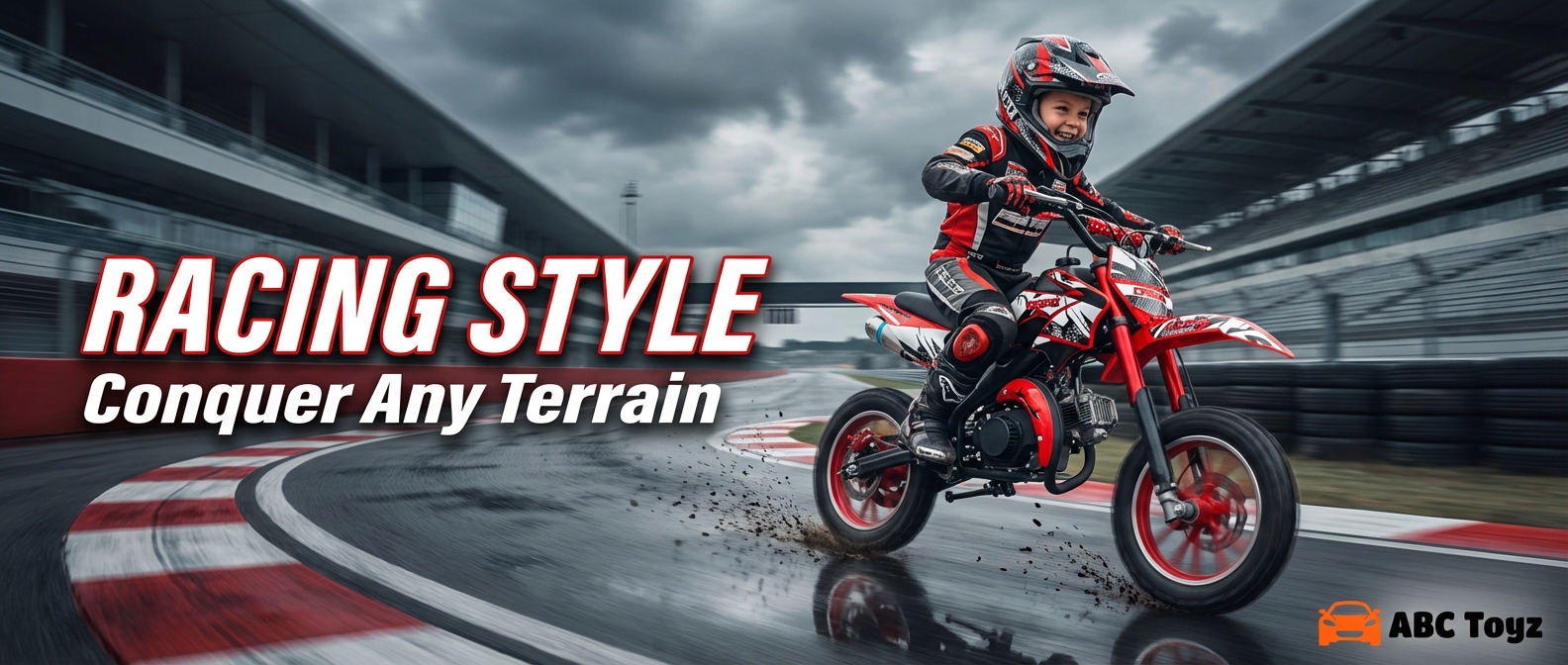 ABC Toyz Dirt Bike Action Shot